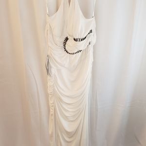 Bebe, Victoria maxi dress, White, Women's size Medium. New with tags.
